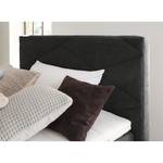 Lit boxspring Talea Tissu Chenille TBS: 10 Noir - 90 x 200cm - D3 medium