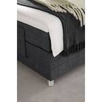 Lit boxspring Talea Tissu Chenille TBS: 49 Gris anthracite - 100 x 200cm - D3 medium