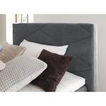 Lit boxspring Talea Tissu Chenille TBS: 19 Gris - 100 x 200cm - D3 medium