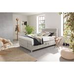 Lit boxspring Talea Tissu Chenille TBS:2 Gris minéral - 90 x 200cm - D3 medium