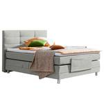 Lit boxspring Matea Tissu Chenille TBS: 69 Gris agate - 90 x 200cm