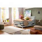 Lit boxspring Matea Tissu Chenille TBS: 69 Gris agate - 90 x 200cm