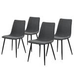 Chaises capitonnées Sawana (lot de 4) Gris