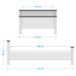 Bettgestell Jasmund Pinie Weiß Dekor - 100 x 200cm