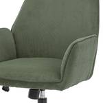 Chaise de bureau Oaklawn Velours côtelé Wieka: Olive