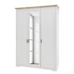 Armoire Mysen Imitation pin blanc - Largeur : 160 cm