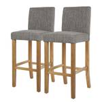 Chaises de bar Nello - Lot de 2 Gris