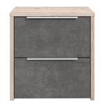 Comodino Delden Marrone - Grigio - Materiale a base lignea - Metallo - Materiale sintetico - 50 x 53 x 42 cm