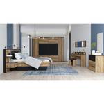 Bedframe Huy inclusief verlichting - Alpen-grenenhouten look/zwart - 160 x 200cm