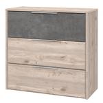 Dressoir Delden Bruin - Grijs - Plaatmateriaal - Metaal - Plastic - 95 x 93 x 42 cm