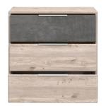 Buffet Delden Marron - Gris - Bois manufacturé - Métal - Matière plastique - 95 x 93 x 42 cm