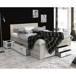 Bedframe Mons zandkleurige eikenhouten look/wit