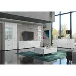 Meuble TV Infinity Blanc brillant / Blanc mat - Largeur : 220 cm