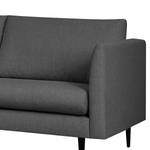 3-Sitzer Sofa Kayena Webstoff Inas: Dunkelgrau - Schwarz