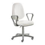 Chaise de bureau pivotante 2211 Imitation cuir / Matière plastique - Blanc / Gris clair