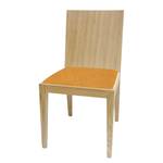 Chaises Gijon - Lot de 2 Tissu structuré / Chêne massif - Jaune moutarde