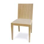 Chaises Gijon - Lot de 2 Tissu structuré / Chêne massif - Beige