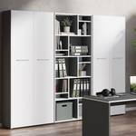 Armoire de bureau GW-Pasadena Blanc / Graphite - Hauteur : 196 cm