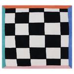 Laagpolig vloerkleed Bings Check Mate scheerwol - zwart/wit - 160 x 160 cm