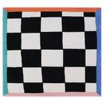 Tappeto a pelo corto Bings Check Mate Lana vergine - Nero / Bianco - 110 x 110 cm