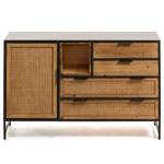 Sideboard Kisumu Wiener Geflecht / Eisen - Braun / Schwarz