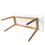 Banc LINDHOLM Blanc / Chêne - Largeur : 120 cm