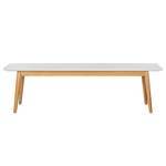 Banc LINDHOLM Blanc / Chêne - Largeur : 160 cm