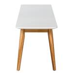 Banc LINDHOLM Blanc / Chêne - Largeur : 160 cm