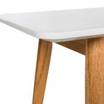 Banc LINDHOLM Blanc / Chêne - Largeur : 160 cm