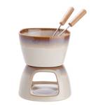 Mini fondue AU CHOCOLAT aardewerk - beige