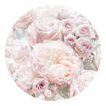 Papier peint intissé Pink & Cream Roses Intissé - Rose / Blanc