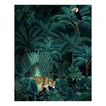 Fotobehang Jungle Night vlies - groen/zwart