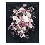 Papier peint Bouquet Noir Intissé - Multicolore