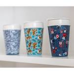 Thermobecher Iso To Go Flowers Kunststoff - Nature Night Blue