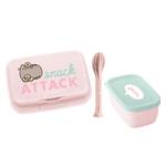 Lunchbox SNACK ATTACK (3 éléments) Plastique - Organic Pink Pusheen