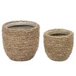 Pots de fleur Tamim I (lot de 2) Fibre de ciment - Naturel