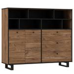 Dressoir Trylith II rustieke eikenhouten look/zwart