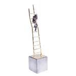 Dekofigur Climbing Man Stahl / Polyresin - Mehrfarbig