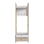 Compacte garderobe Thurles I Sonoma eikenhouten look/wit