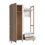 Compacte garderobe Thurles II Sonoma eikenhouten look/wit