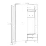 Compacte garderobe Thurles II Sonoma eikenhouten look/wit