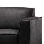 Sofa Chaides (2,5-Sitzer) Antiklederlook - Mischgewebe Bulan: Onyx