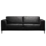 Canapé Chaides (3 places) Aspect cuir vieilli - Tissu composite Bulan: Onyx - Largeur : 228 cm