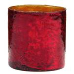 Teelichthalter DELIGHT I Glas - Rot - Höhe: 11 cm