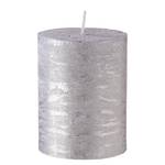 Stumpenkerze RUSTIC Paraffin - Silber