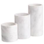 Photophores MARBLE (lot de 3) Marbre blanc