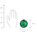 Boule de Noël HANG ON Sucre d’orge Verre transparent - Vert