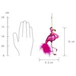 Baumhänger HANG ON Flamingo mit Mütze Klarglas - Rosa