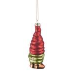 Baumhänger HANG ON Ornament Wichtel Klarglas - Rot