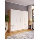 Armoire Mindelberg II Blanc / Imitation chêne de Sonoma